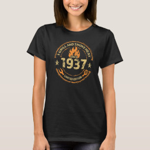 Ich grill und rauche Fleisch seit 1937 85. Geburts T-Shirt