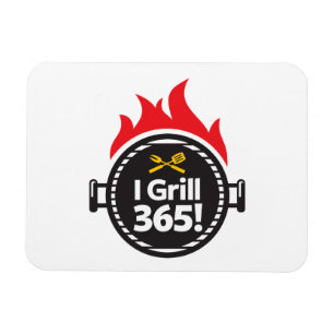 Ich grille 365! magnet