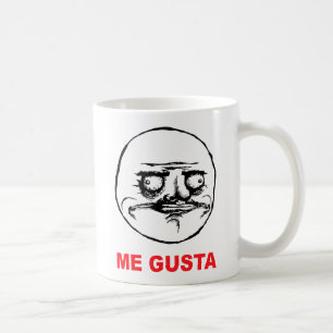 ich gusta Gesichtsrasereigesicht meme Spaß lol Kaffeetasse