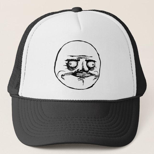 ich gusta Gesichtsrasereigesicht meme Spaß lol Truckerkappe (Vorderseite)