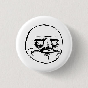 Ich Gusta Raserei-Gesicht Meme Button