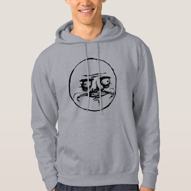 Ich Gusta Raserei-Gesicht Meme Hoodie (Vorderseite)
