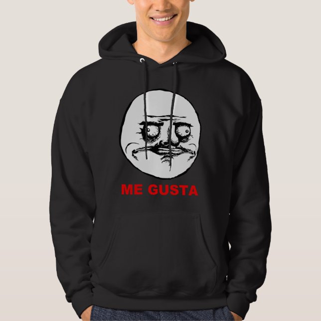 Ich Gusta Raserei-Gesicht Meme Hoodie (Vorderseite)