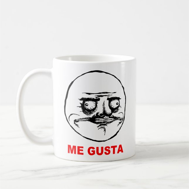 Ich Gusta (Text) Kaffeetasse (Links)