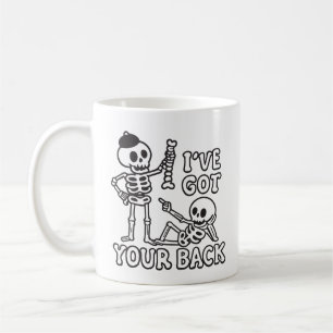 Ich hab deinen Rücken lustiger Skelett Kaffeetasse