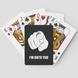 Ich hab dich im Visier - Zeigefinger, spielerisch Spielkarten