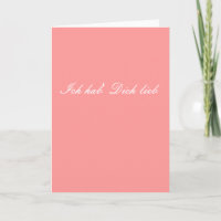 Ich hab' Dich lieb ( I Liebe you In German)card