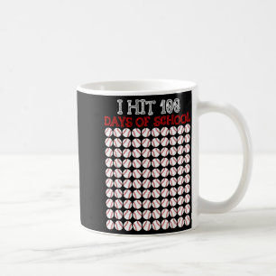 Ich habe 100 Schultage erreicht Baseball Fan Lehre Kaffeetasse