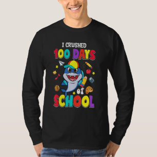 Ich habe 100 Schultage geschafft 100. Tag für Hai T-Shirt