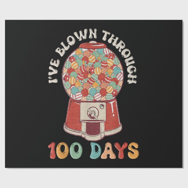 Ich habe 100 Tage lang geblasen Geschenkpapier (Flach)
