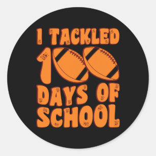 Ich habe 100 Tage Schul-Jungen-Fußballer 100. D Runder Aufkleber