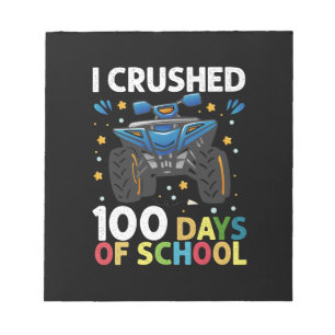 Ich habe 100 Tage Schul-Monster-Truck-Jungs zerque Notizblock