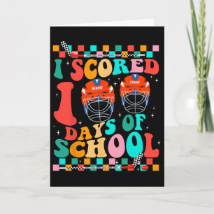Ich habe 100 Tage Schule Hockey Kinder Schüler Leh Karte