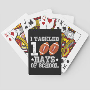 Ich habe 100 Tage Schulfußball angerufen Spielkarten