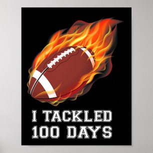 Ich habe 100 Tage Schulkostümfußballer gepackt Poster