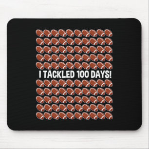 Ich habe 100 Tage Schulzeit 100 Tage Party Footb b Mousepad