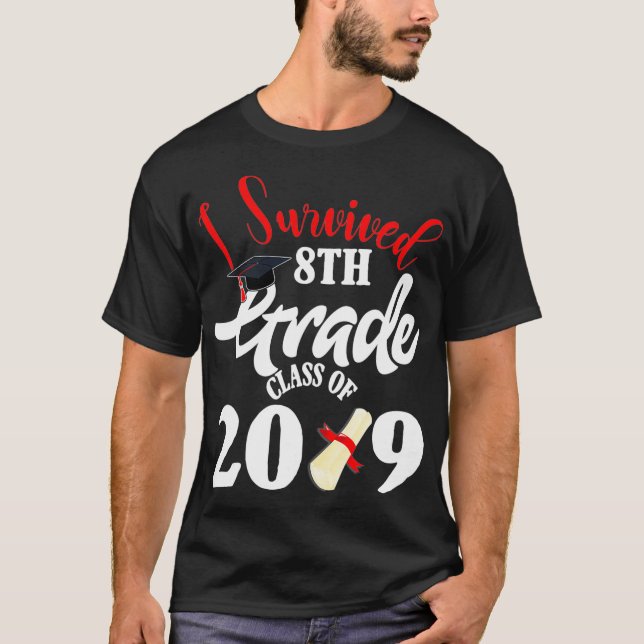Ich habe 2019 Abschluss-Geschenk der 8. Klasse übe T-Shirt (Vorderseite)