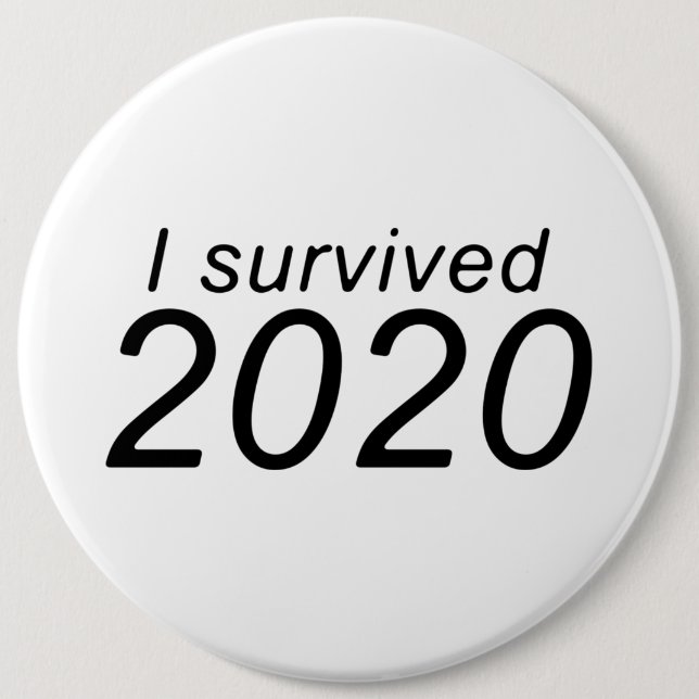 "Ich habe 2020 überlebt" (HELL) Button (Vorderseite)
