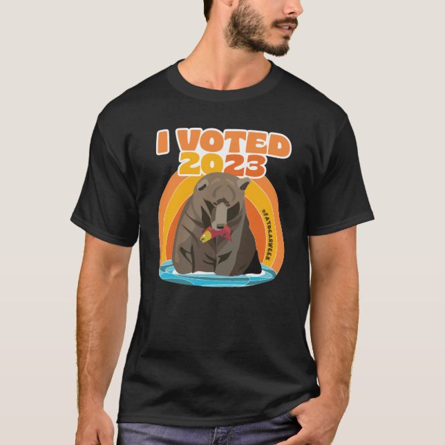 ICH HABE 2023 FÜR DIE FETTBEWERBSWOCHE GESTIMMT T-Shirt (Vorderseite)