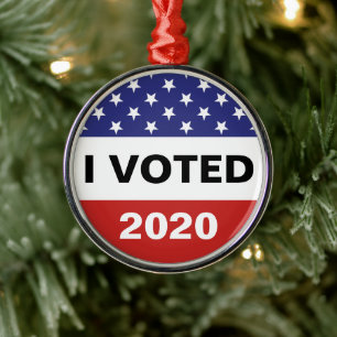 Ich habe 2024 für die amerikanische Fahne Metal Or Ornament Aus Metall