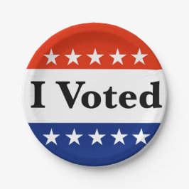 Ich habe 2024 gewählt pappteller