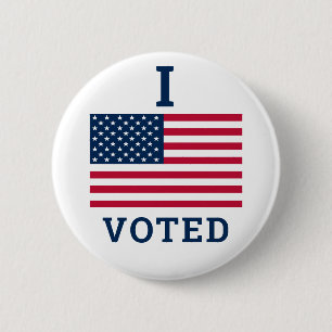 Ich habe 2024 Wahlen unter der Flagge Amerikas gew Button