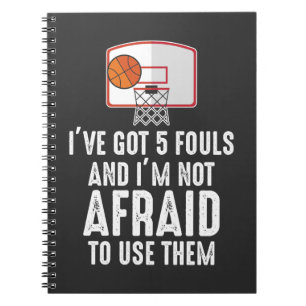 Ich habe 5 Fouls Funny Sarkastic Basketball Player Notizblock