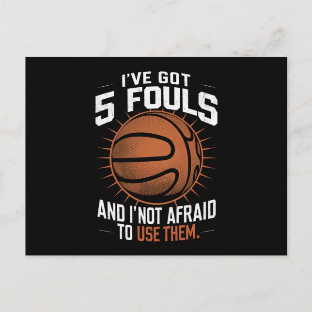 Ich habe 5 Fouls Got und ich habe keine Angst, sie Postkarte (Vorderseite)