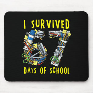 Ich habe 67 + 33 Schultage überlebt 100. Tag Mathe Mousepad