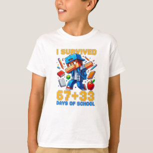 Ich habe 67 33 Tage Schule überlebt 100 Tage Schul T-Shirt