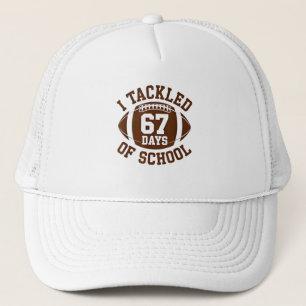 Ich habe 67 Tage Schul-Football-Fantasie 100. bewä Truckerkappe