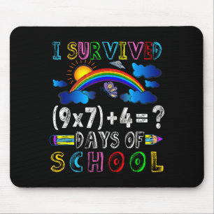 Ich habe 67 Tage Schule überlebt Lustiges 67 Meme  Mousepad