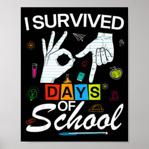 Ich habe 6 7 Tage Schule mit Händen überlebt Lusti Poster