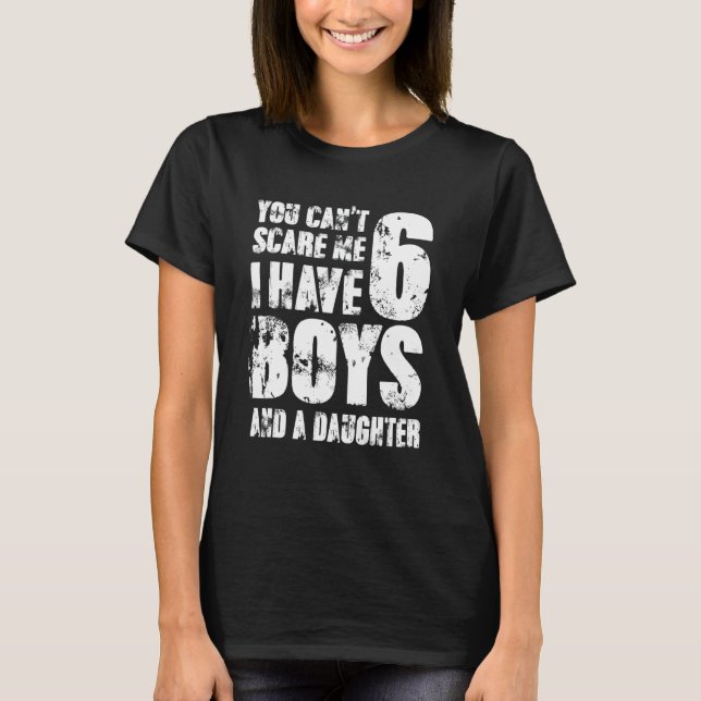 Ich habe 6 Jungs und eine Tochter Pa T-Shirt (Vorderseite)