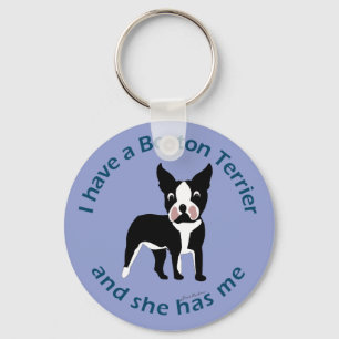 Ich habe A Boston Terrier Schlüsselanhänger