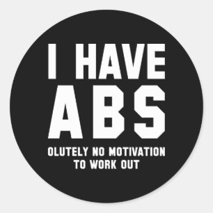 Ich habe Abs. Runder Aufkleber