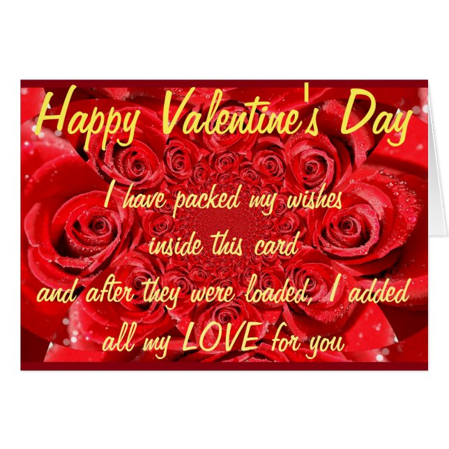 Ich habe all meine Liebe für You Happy Valentine h (Vorderseite (Horizontal))