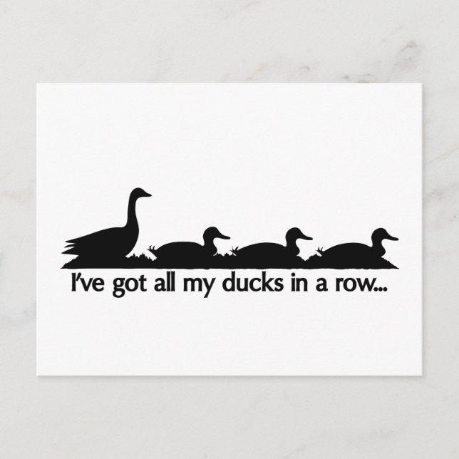 Ich habe alle meine Enten hintereinander got.. Postkarte (Vorderseite)