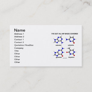Ich habe alle meine umfaßten Basis (Nucleobases) Visitenkarte