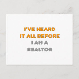 Ich habe alles schon mal gehört .. Realtor Postkarte