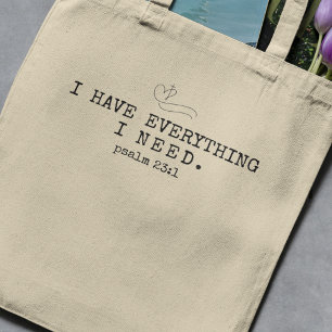 "Ich habe alles, was ich brauche" Bibelverse Tote Tragetasche