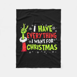 Ich habe alles, was ich zu Weihnachten Gewollt hab Fleecedecke