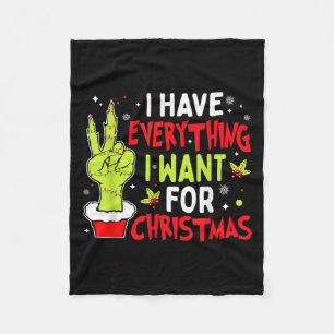 Ich habe alles, was ich zu Weihnachten Gewollt hab Fleecedecke