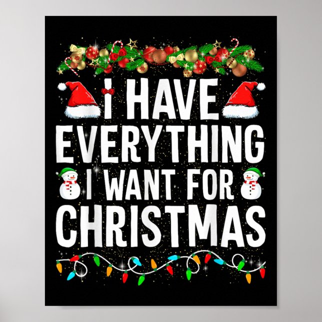 Ich habe alles, was ich zu Weihnachten Gewollt hab Poster (Vorne)