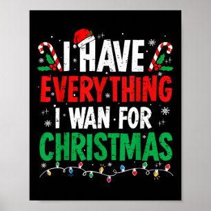 Ich habe alles, was ich zu Weihnachten Gewollt hab Poster