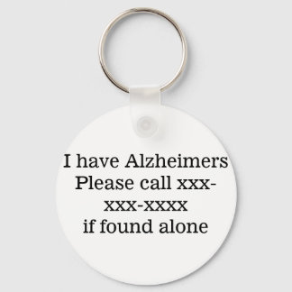 Ich habe Alzheimer, einen medizinischen Notfallver Schlüsselanhänger