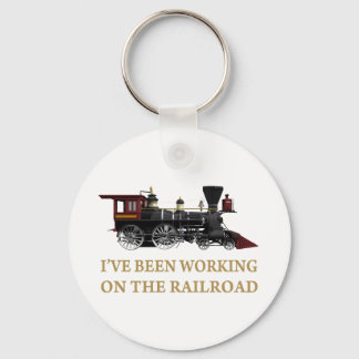 Ich habe an der Eisenbahn gearbeitet Schlüsselanhänger