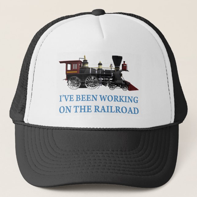 Ich habe an der Eisenbahn gearbeitet Truckerkappe (Vorderseite)