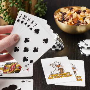 Ich habe Angstzustände, aber Kaffee hilft Lustig Spielkarten