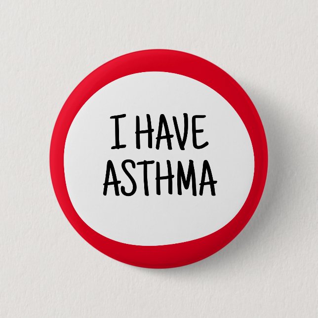 Ich habe Asthma, Hidden Disability Awareness Button (Vorderseite)